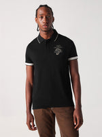 True Religion Men Black Solid Polo Tshirt