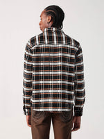 True Religion Men Black Checks Collar Shirt