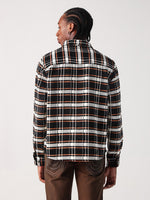 True Religion Men Black Checks Collar Shirt