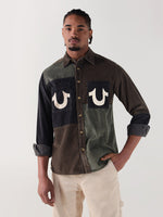 TRUE RELIGION Men Multi Color Block Regular Fit Shirt
