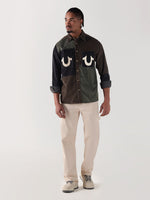 TRUE RELIGION Men Multi Color Block Regular Fit Shirt