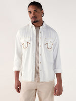 TRUE RELIGION Men White Regular Fit Shirt