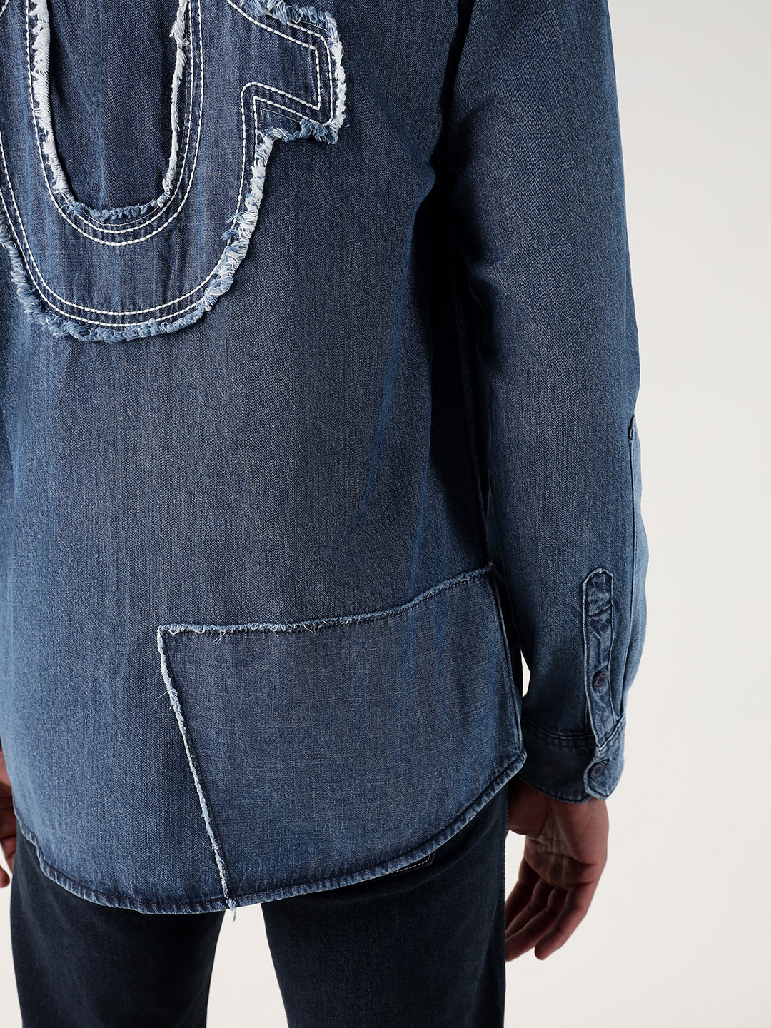 TRUE RELIGION Men Blue Regular Fit Shirt