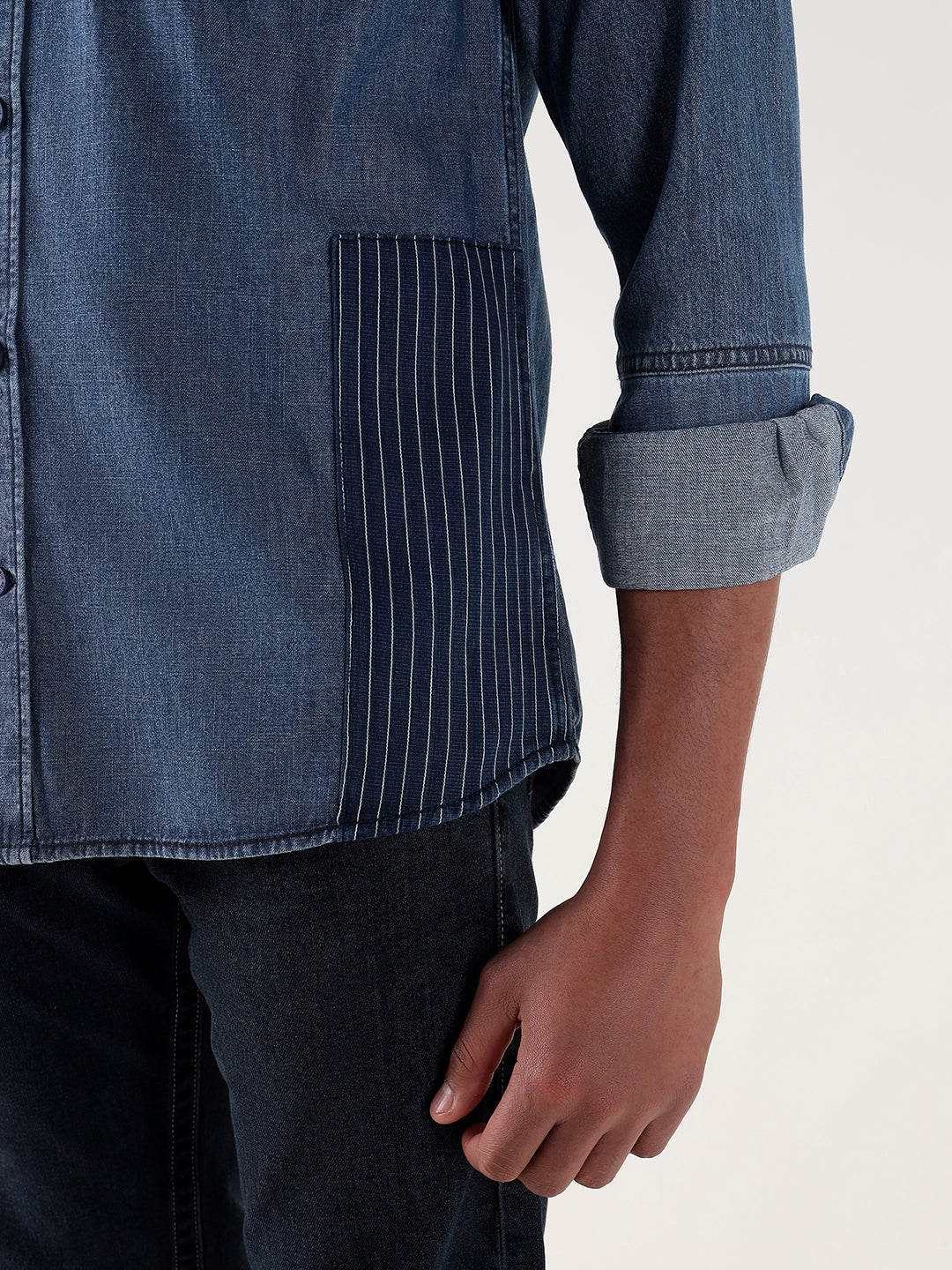 TRUE RELIGION Men Blue Regular Fit Shirt