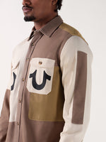 TRUE RELIGION Men Multi Color Blocked Regular Fit Shirt