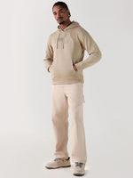 TRUE RELIGION Men Beige Embroiderery Regular Fit Hoodie
