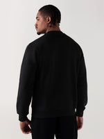 TRUE RELIGION Men Black Logo Round Neck Regular Fit Sweatshirt