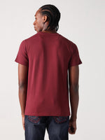 True Religion Men Red Solid Round Neck Tshirt