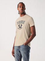 True Religion Men Beige Graphic Round Neck Tshirt