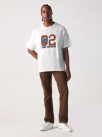 True Religion Men Off White Solid Round Neck Tshirt