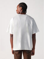 True Religion Men Off White Solid Round Neck Tshirt
