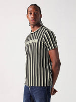 True Religion Men Multi Striped Round Neck Tshirt