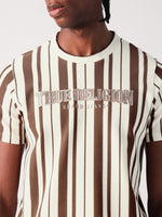 True Religion Men Multi Striped Round Neck Tshirt