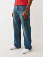 TRUE RELIGION Men Blue Flap Vinny Super T Relaxed Fit Jeans