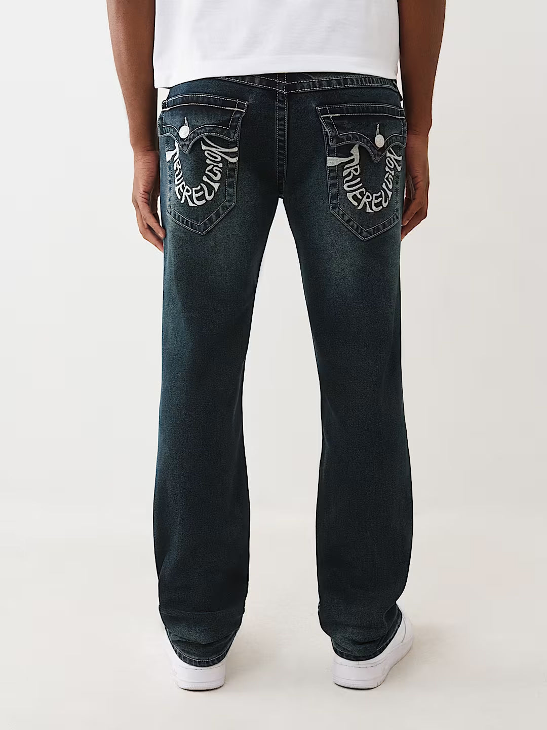 TRUE RELIGION Men Dark Blue Ricky SN Straight Fit Jeans