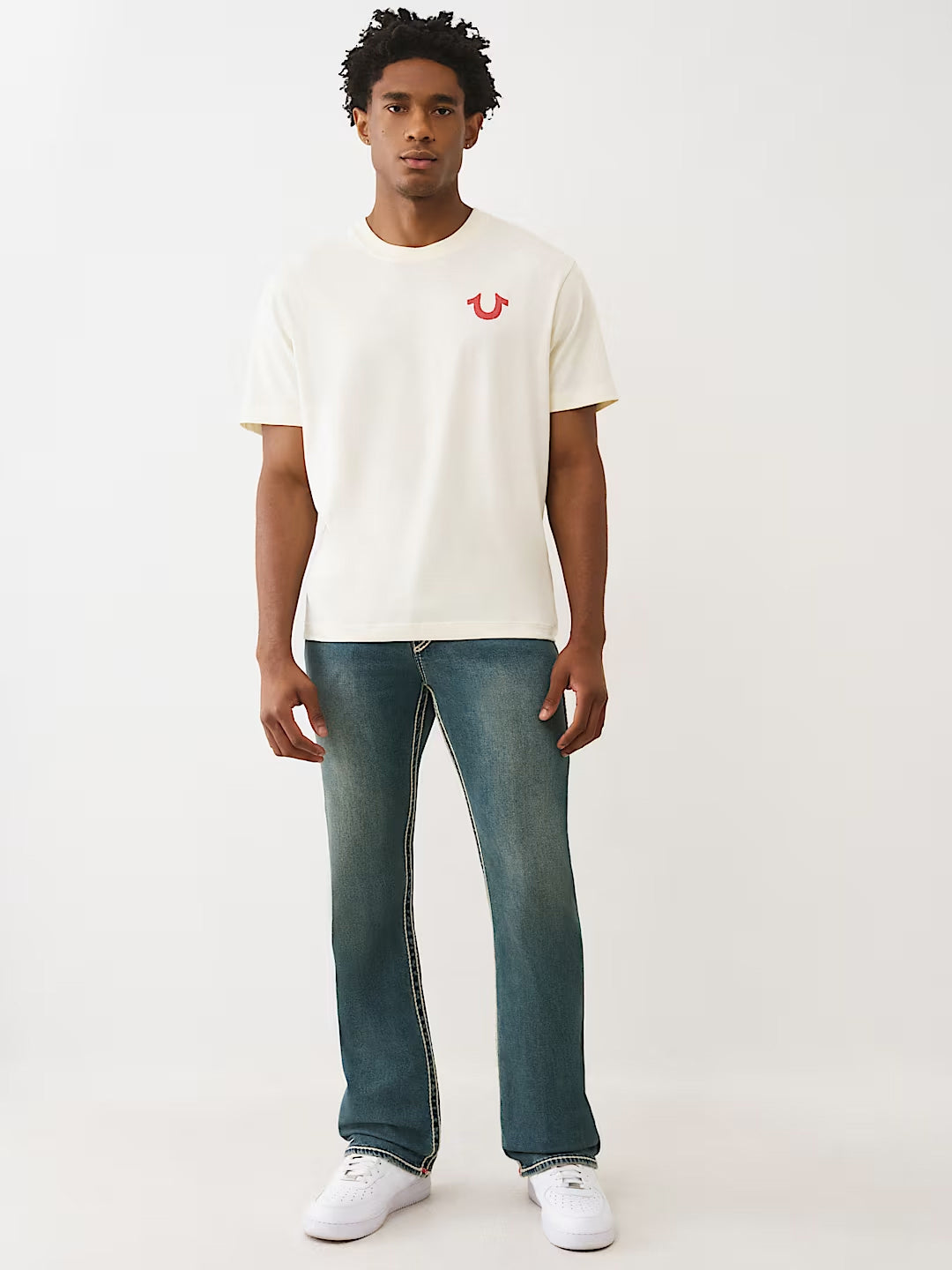 TRUE RELIGION Men Blue Billy Rope Stitch Jeans