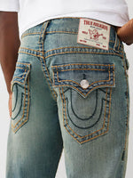 TRUE RELIGION Men Blue Super T Straight Fit Jeans