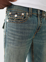 TRUE RELIGION Men Blue Super T Straight Fit Jeans