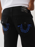 TRUE RELIGION Men Black Flap Billy SN Jeans