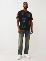 TRUE RELIGION Men Blue Ricky Big T Straight Fit Jeans