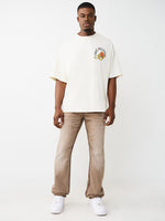 True Religion Brown Solid Straight Fit Stretchable Super T Ricky Jeans