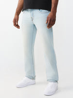True Religion Men Blue Solid Straight Fit SN Ricky Jeans