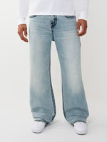 TRUE RELIGION Men Light Blue Vinny Super T Relaxed Fit Jeans