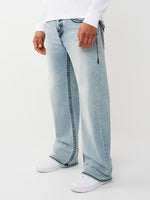 TRUE RELIGION Men Light Blue Vinny Super T Relaxed Fit Jeans