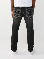 TRUE RELIGION Men Black Rocco Super T Slim Fit Jeans