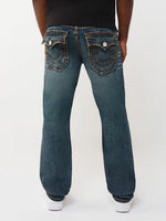 TRUE RELIGION Men Blue Ricky Super T Straight Fit Jeans
