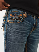 TRUE RELIGION Men Blue Ricky Super T Straight Fit Jeans