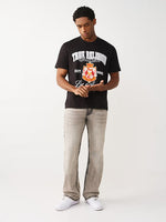 TRUE RELIGION Men Grey Billy Super T Straight Fit Jeans