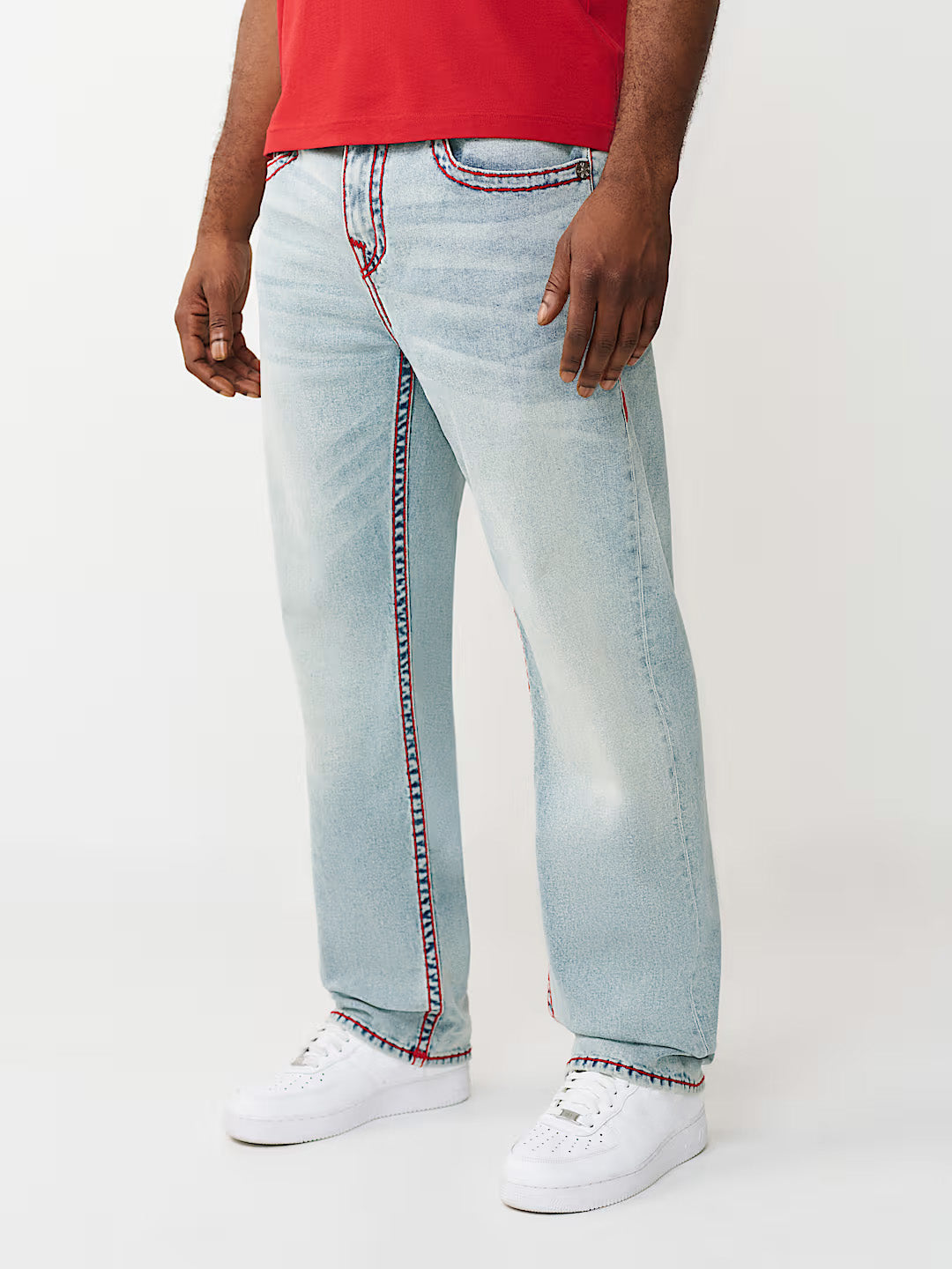 TRUE RELIGION Men Blue Bobby Super T Relaxed Fit Jeans