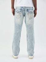 True Religion Men Blue Big T Straight Fit Jeans