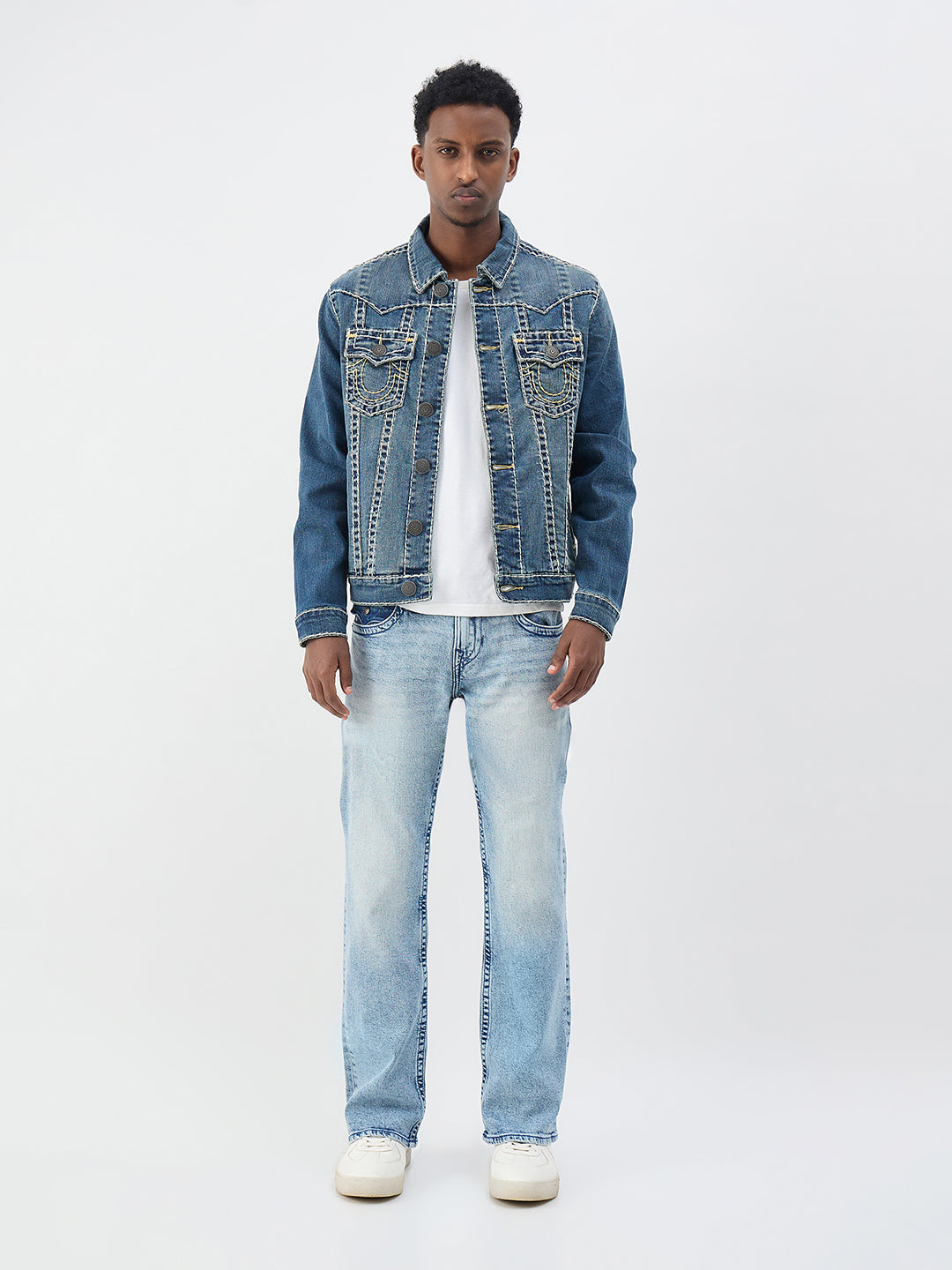 True Religion Men SN Blue Bootcut Fit Jeans