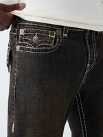 True Religion Brown Stretchable Ricky Super T Solid Men Jeans