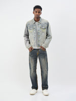 True Religion Men Dark Super T Blue Straight Fit Jeans