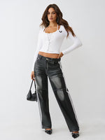 TRUE RELIGION Women White Skinny Fit Tank Top