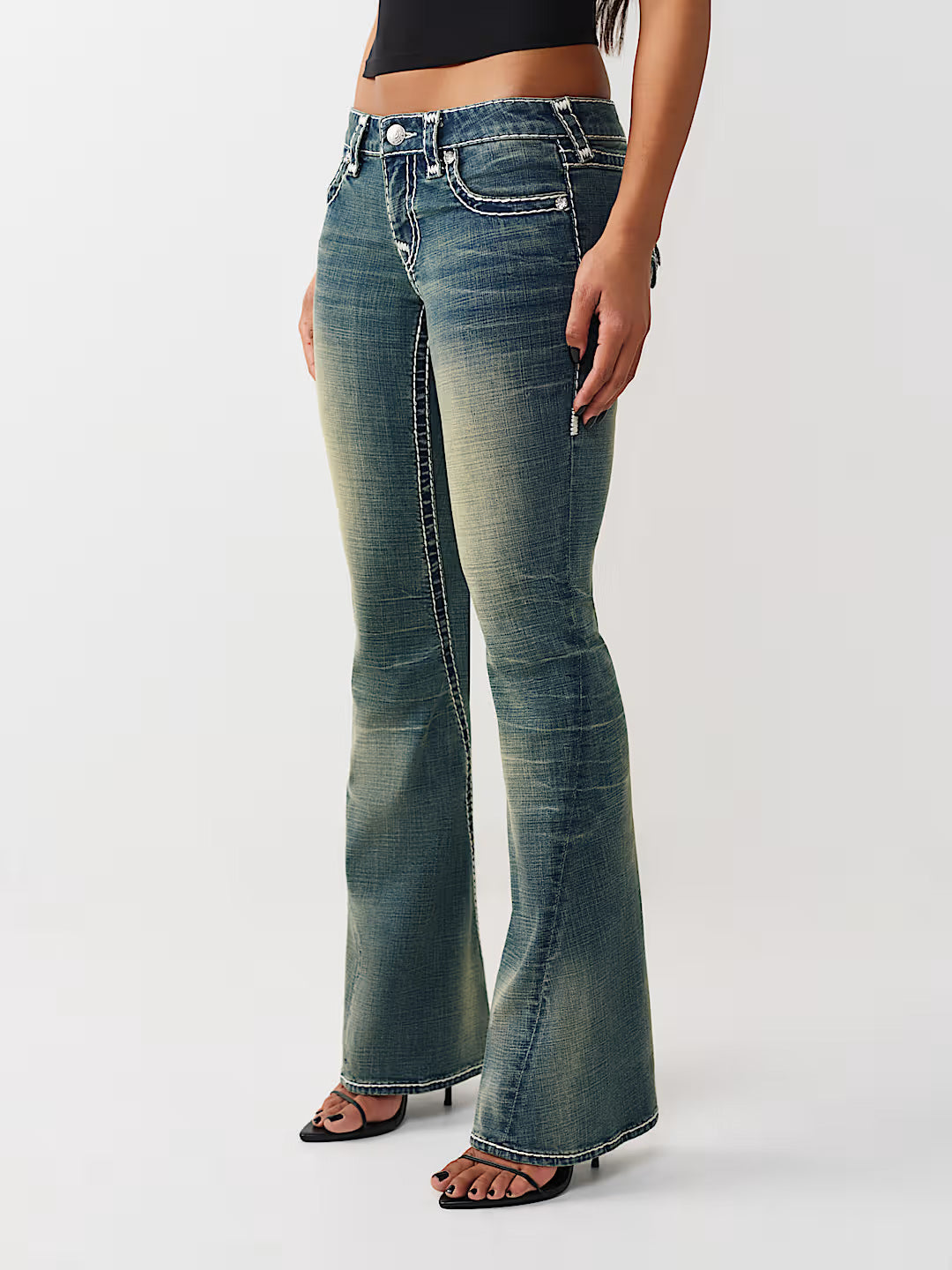 TRUE RELIGION Women Blue Joey Super T Jeans