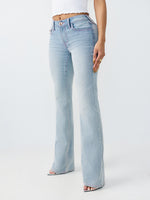 True Religion Women Blue Solid Bootcut Stretchable SN Becca Jeans