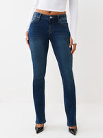 TRUE RELIGION Women Navy Billie SN Straight Fit Jeans