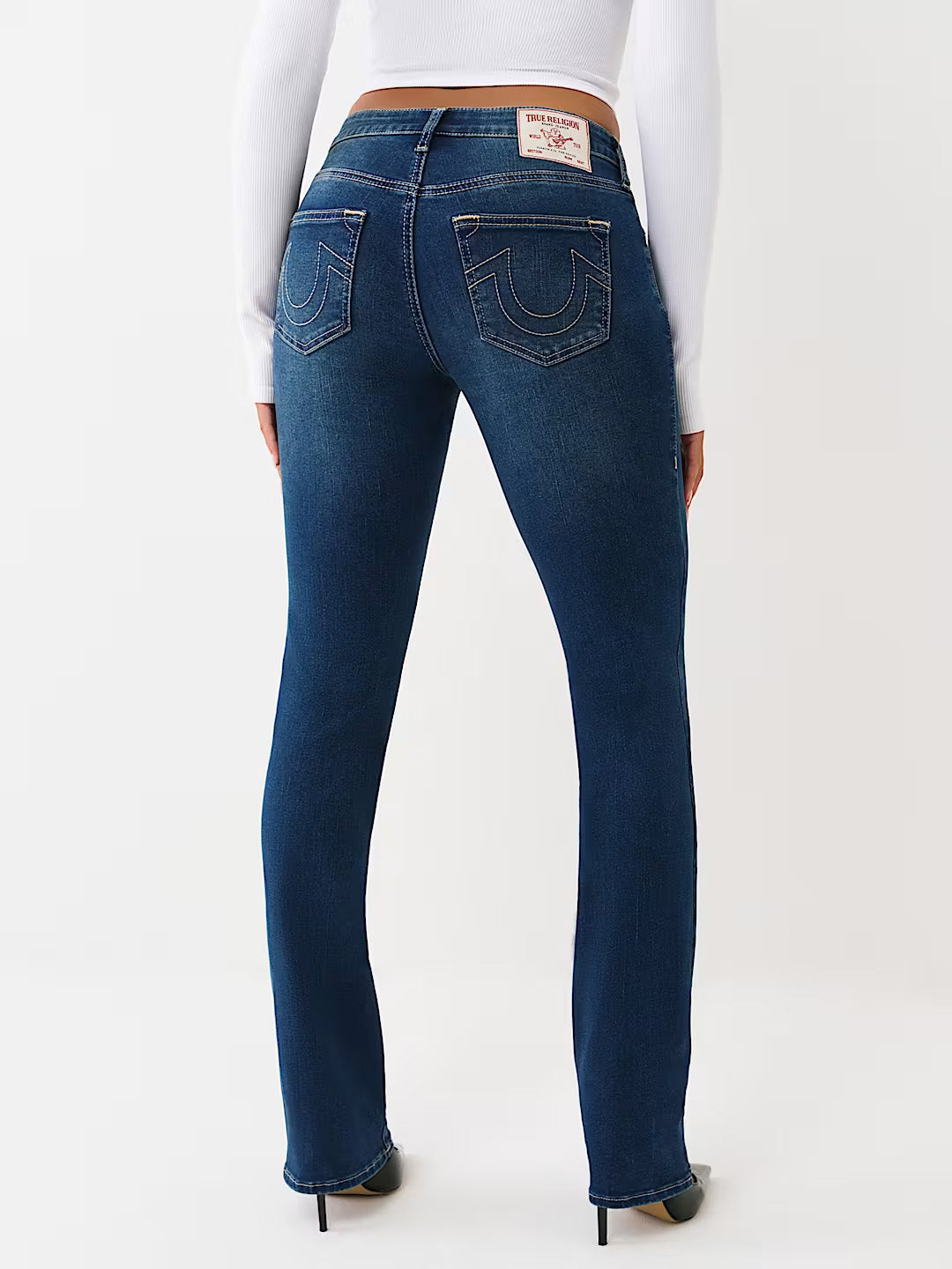 TRUE RELIGION Women Navy Billie SN Straight Fit Jeans