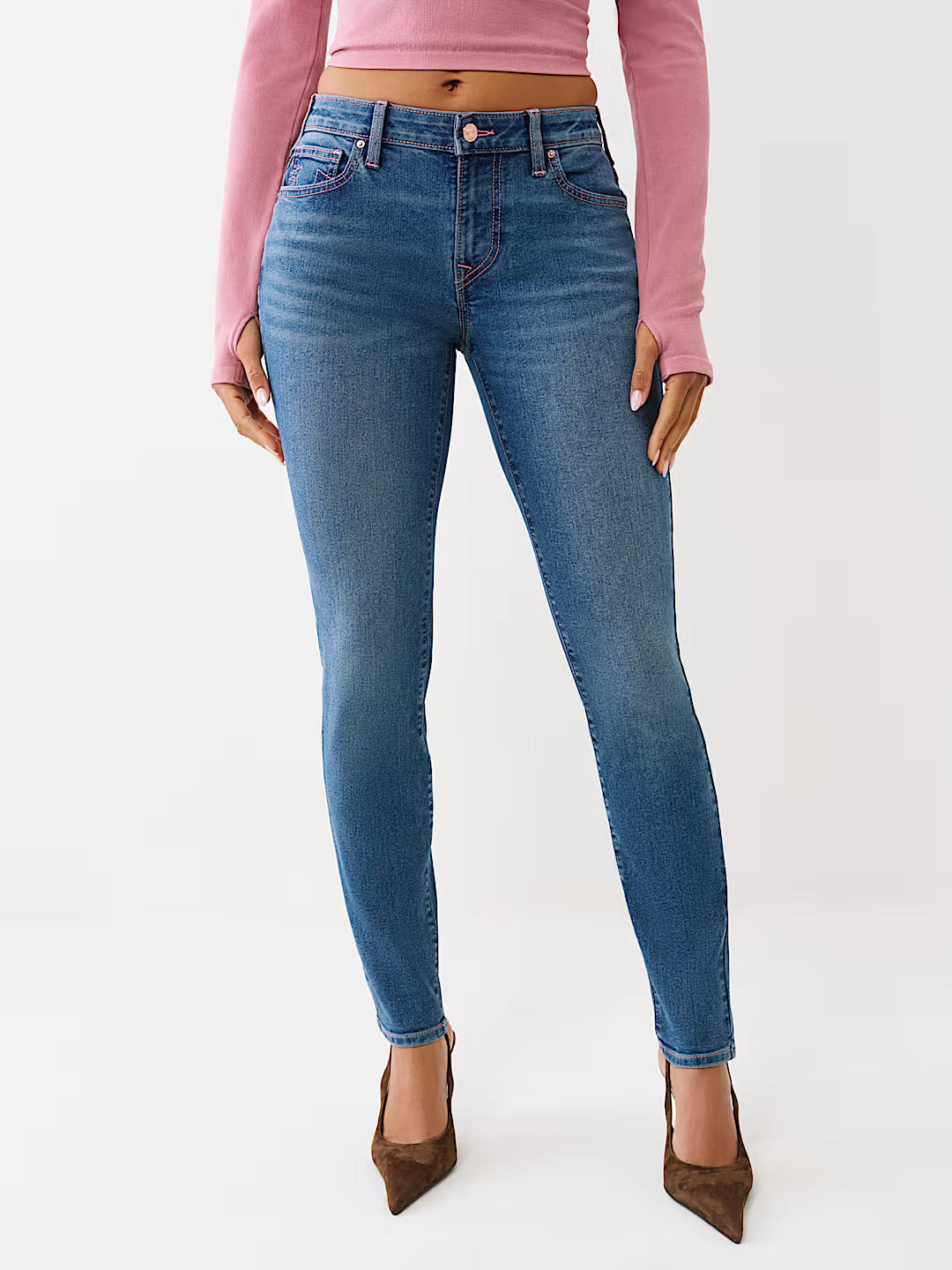 TRUE RELIGION Women Blue Jennie SN Skinny Fit Jeans