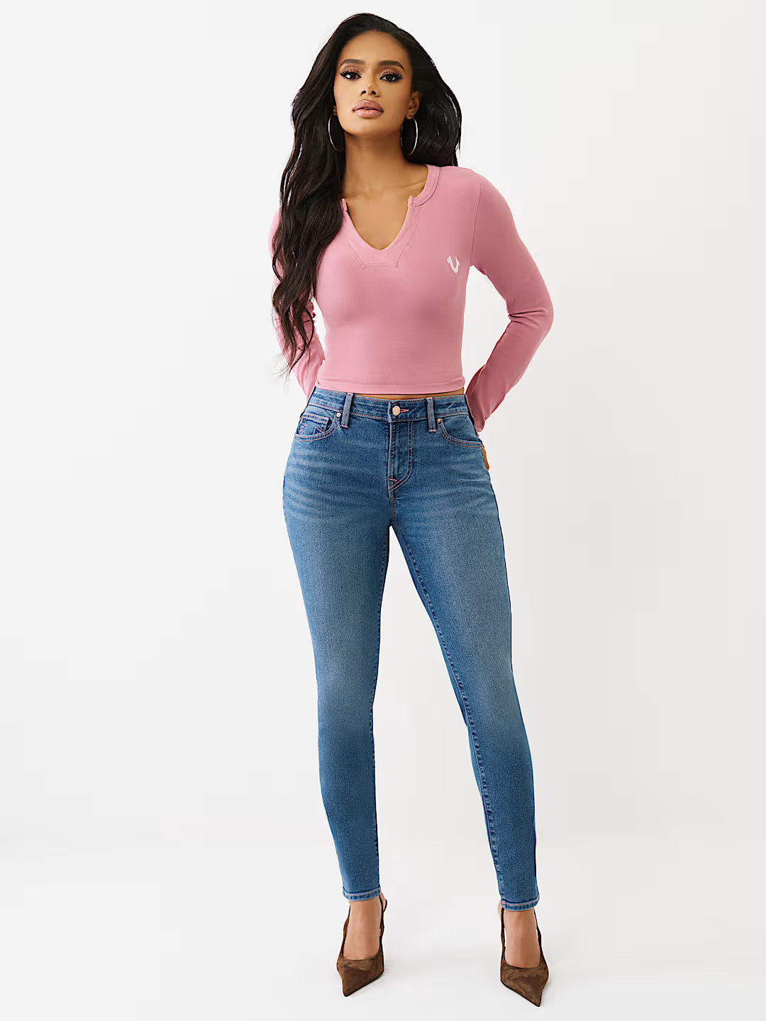 TRUE RELIGION Women Blue Jennie SN Skinny Fit Jeans