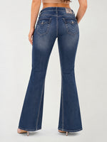 True Religion Women Blue Solid Flared Fit Stretchable Big T Joey Jeans
