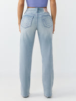 True Religion Women Blue Solid Straight Fit Stretchable SN Sarah Jeans