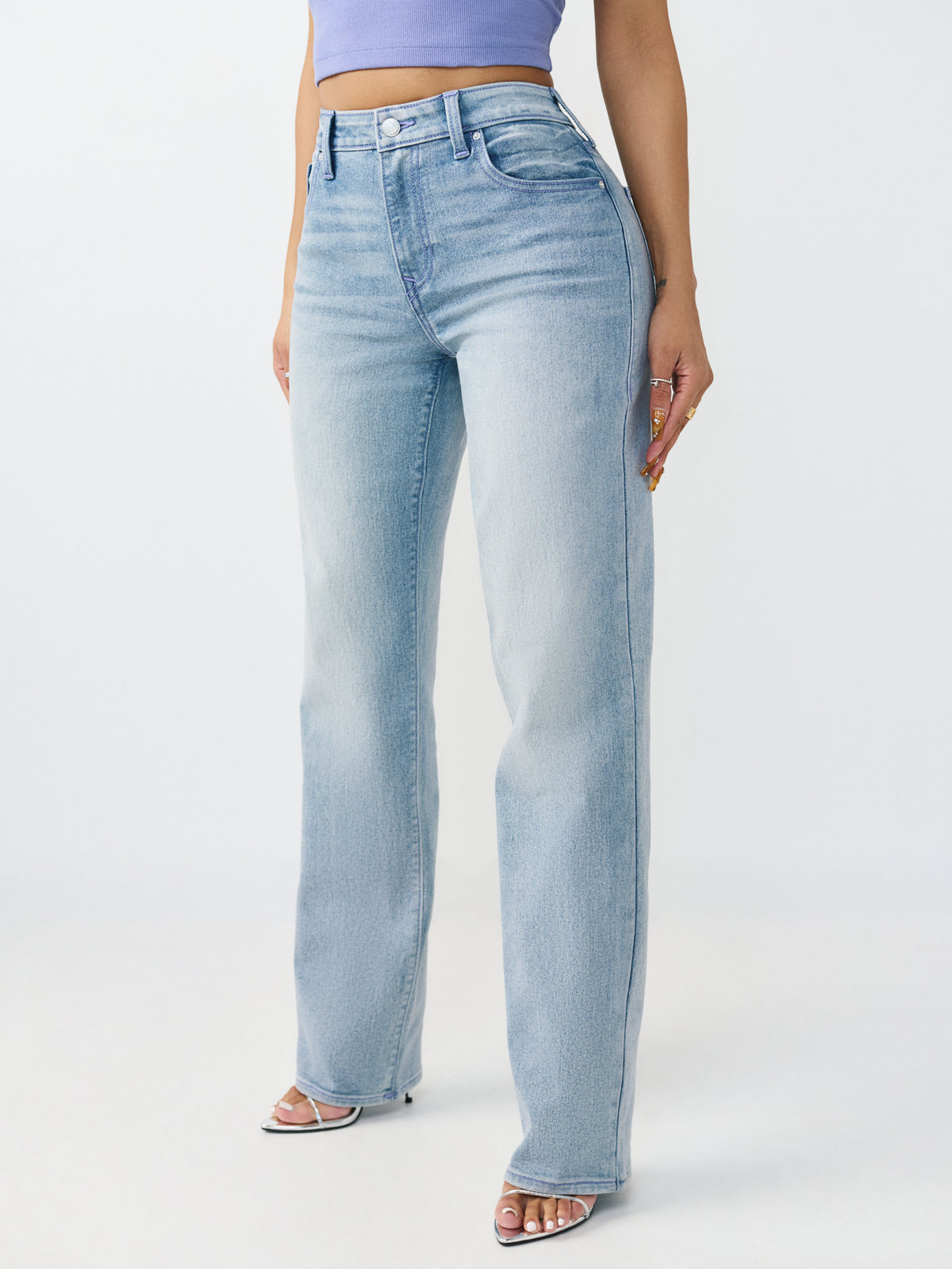 True Religion Women Blue Solid Straight Fit Stretchable SN Sarah Jeans