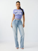 True Religion Women Blue Solid Straight Fit Stretchable SN Sarah Jeans
