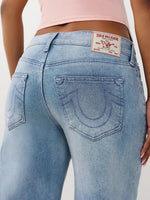 True Religion Women Blue Solid Wide Leg Fit Stretchable SN Bobby Jeans