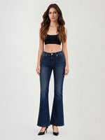 True Religion Women Blue Solid Bootcut Stretchable Big T Becca Jeans